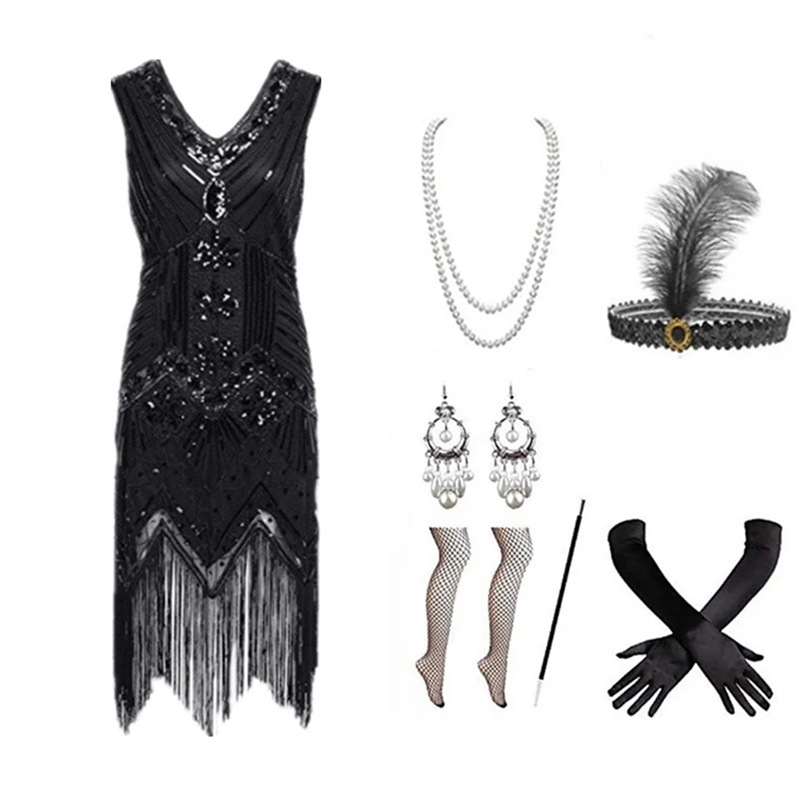 Women Accessories Jewelry - Set Abito Flapper Anni '20 per