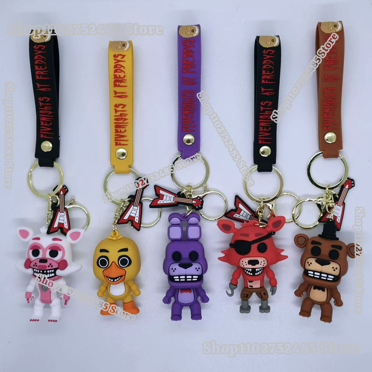 Women'S Key Accessories - 5 Pezzi Portachiavi con Personaggi Anime
