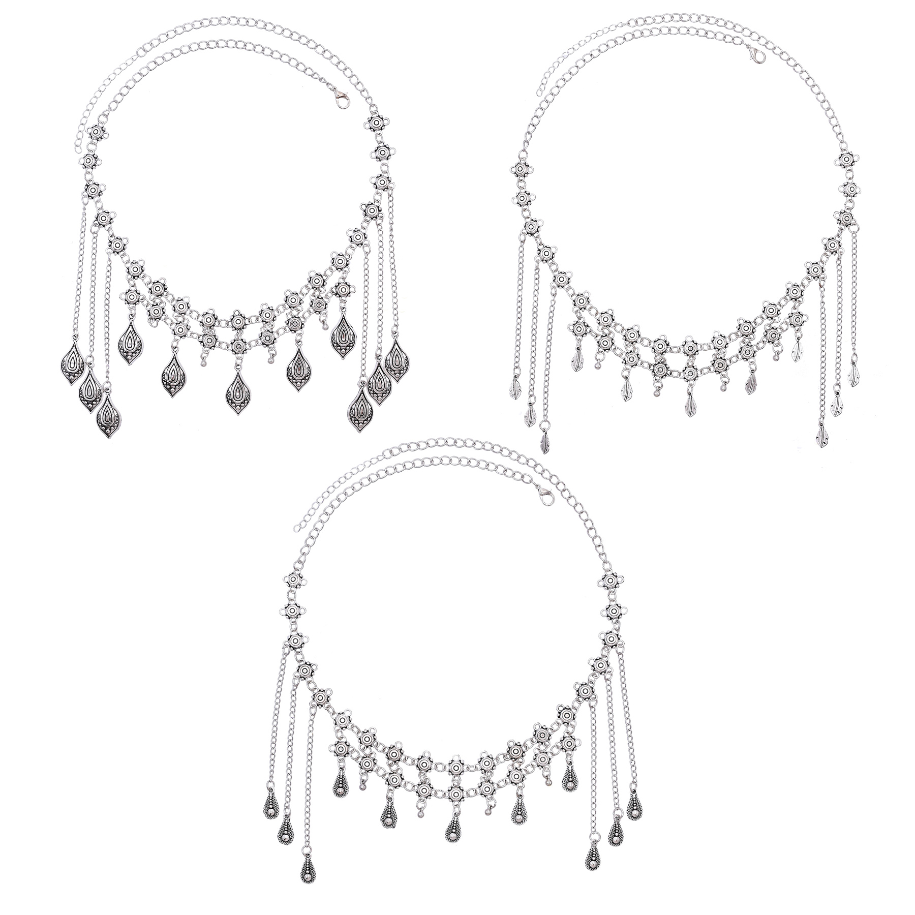 Women Accessories Nepal - Catena Lunga Vintage in Lega Argentata