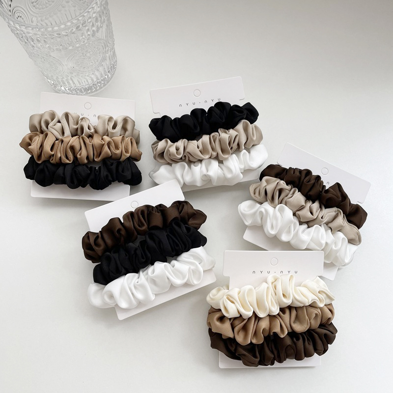 Scrunchie Satin Set - 3 pz/set Nastri Per Capelli In